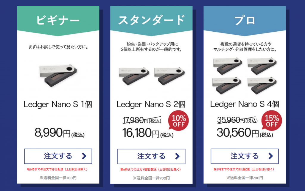 Ledger Nano S (レジャー ナノS)暗号通貨ハードウェアウォレット